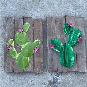 3D cactus wall art